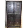 Industrial Vintage Locker Cabinet Natural Metal Finish